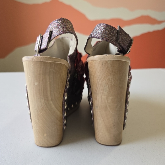 Jeffrey Campbell Snick Platform Wedge Sandal Women's 9 Colorful - Picture 3 of 10